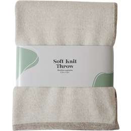 Soft Knit Throw Cream each