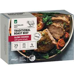 Woolworths Slow Cooked Traditional Beef Roast With Garlic & Herb