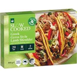 Woolworths Slow Cooked Lamb Greek Gyros Style With Tzatziki