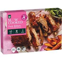 Woolworths Slow Cooked Pork Riblets Smokey BBQ Marinade