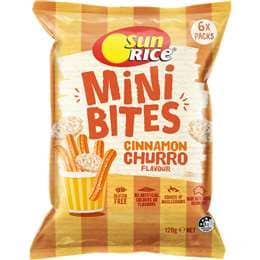 Sunrice Mini Bites Cinnamon Churro 6 pack