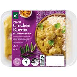 Woolworths Indian Chicken Korma With Basmati Rice