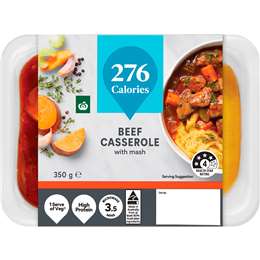 Woolworths Calorie Controlled Beef Casserole With Mash 350g