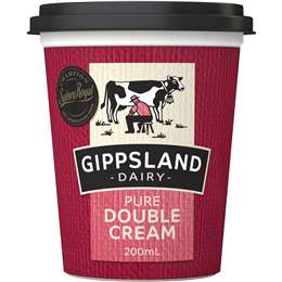 Gippsland Dairy Double Cream 200ml | Woolworths