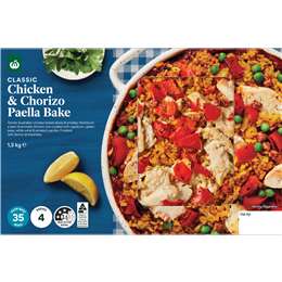 Woolworths Chicken & Chorizo Paella Bake