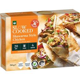 Woolworths Slow Cooked Chicken Shawarma Style With Tahini Sauce