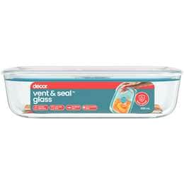 Decor Vent & Seal Glass Container 800mL each