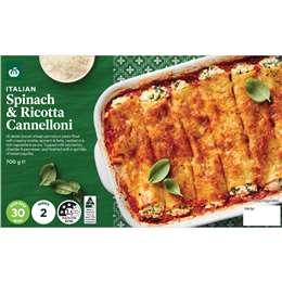 Woolworths Spinach & Ricotta Cannelloni