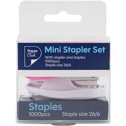 Paperclick Mini Stapler Set Assorted