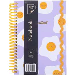 Paperclick A5 Spiral Notebook 240 Pages Assorted