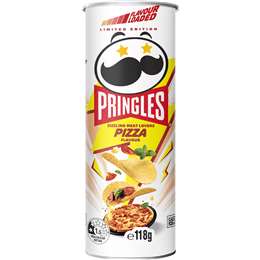 Pringles Sizzling Meat Lovers Pizza Potato Chips 118g