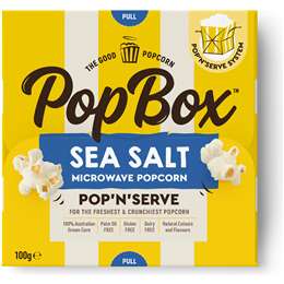 Pop Box Microwave Popcorn Sea Salt