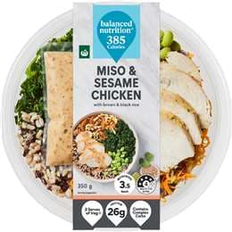 Woolworths Miso & Sesame Chicken With Wild Rice