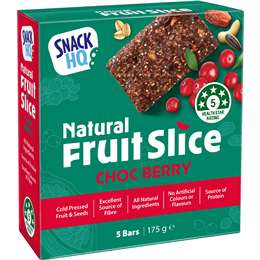 Snack HQ Natural Fruit Slice Choc Berry 5 pack