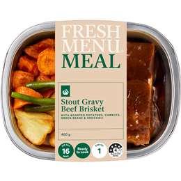 Woolworths Stout Gravy Beef Brisket With Roasted Veg