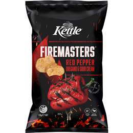 Kettle Firemasters Red Pepper & Sour Cream Potato Chips 150g