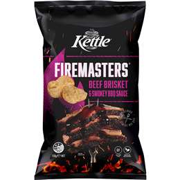 Kettle Firemasters Beef Brisket & Smokey BBQ Potato Chips 150g