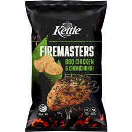 Kettle Firemasters BBQ Chicken & Chimichurri Potato Chips 150g