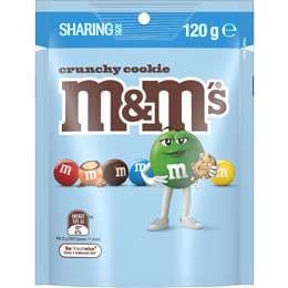 M&M's Crunchy Cookie Chocolate Snack & Share Bag 120g