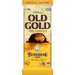 Cadbury Old Gold Bundaberg Rum Chocolate Block 180g