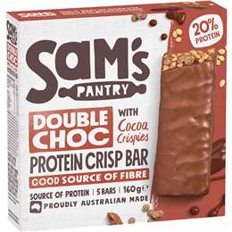 Sam's Pantry Protein Crisp Bars Double Choc