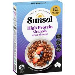 Sunsol High Protein Granola Choc Almond 450g