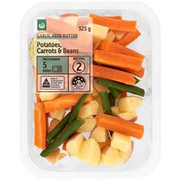 Woolworths Garlic Herb Potato Carrots & Beans