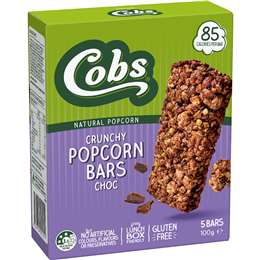 Cobs Crunchy Popcorn Bars Choc 5 pack
