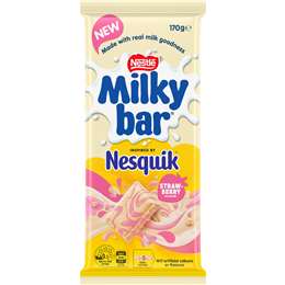 Nestle Milkybar Nesquik Strawberry Block 170g