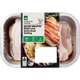 Woolworths Bacon Wrapped Boneless Rolled With Garlic Bread Stuffing