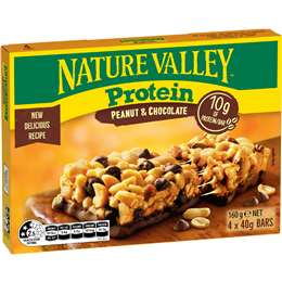 Nature Valley Protein Bars Peanut & Chocolate 40g x 4 pack
