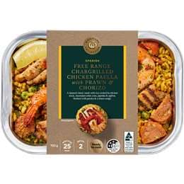 Woolworths Chargrilled Chicken Tiger Prawn & Chorizo Paella