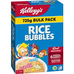 Kellogg's Rice Bubbles Breakfast Cereal 725g