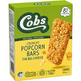 Cobs Crunchy Popcorn Bars Cheese