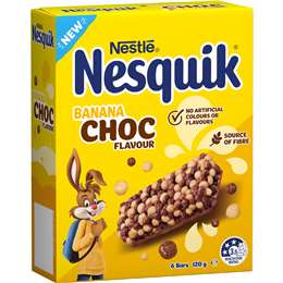 Nesquik Cereal Bar Banana Choc 6 pack
