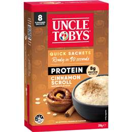 Uncle Tobys Oats Protein Quick Sachets Cinnamon Scroll
