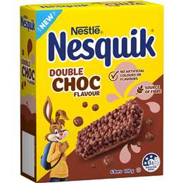 Nesquik Cereal Bar Double Choc 6 pack