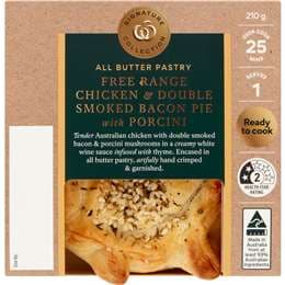 Woolworths Free Range Chicken Smoked Bacon & Porcini Pie