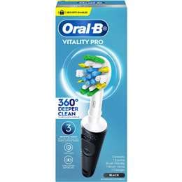 Oral-B Vitality Pro Rechargeable Toothbrush Deeper Clean Black each