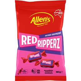 Allen's Red Ripperz Lollies Intense Raspberry 150g