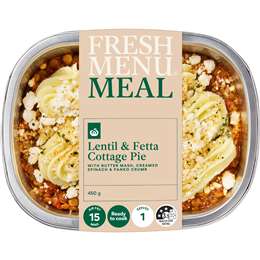 Woolworths Lentil & Feta Cottage Pie With Spinach & Butter Mash