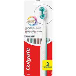 Colgate Toothbrush Total Foaming Clean Medium 3 pack