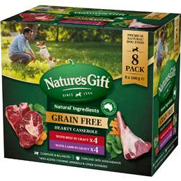 Nature's Gift Grain Free Wet Dog Food Gravy Beef & Lamb Pouch