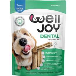 WellJoy Dental Dog Stick Treats Small 9 pack