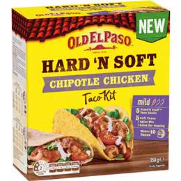 Old El Paso Hard N Soft Taco Kit Chipotle 350g