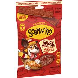 Schmackos Strapz Dog Treats Saucy Meat Pie 180g