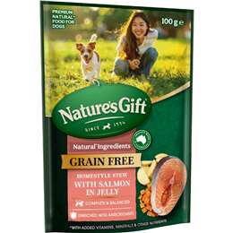 Nature's Gift Wet Dog Food Homestyle Stew In Jelly With Salmon 100g