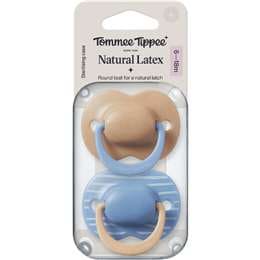 Tommee Tippee Natural Latex Soother 6-18M Assorted