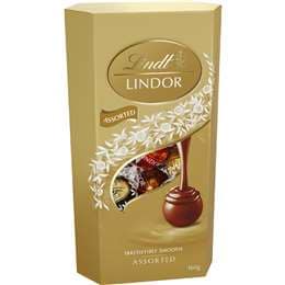 Lindt Lindor Assorted Cornet 160g