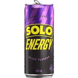 Solo Energy Drink Grape Flavour Can Grape